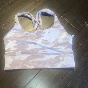 Lululemon pink camo sports bra
